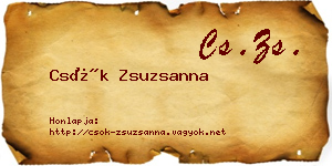 Csók Zsuzsanna névjegykártya